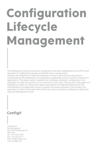 Configuration Lifecycle Management