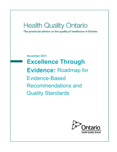 Excellence Through - Health Quality Ontario