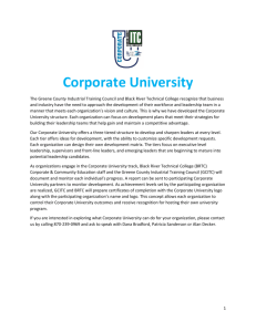 Corporate University - Black River Technical College