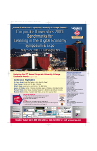 Corporate Universities 2001 - Groupware Competence Center