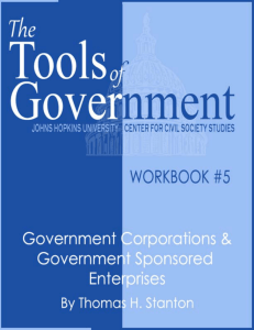 Tools of Government Workbook #5: Government Corporations and
