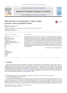 Who becomes an entrepreneur? Labor market prospects and