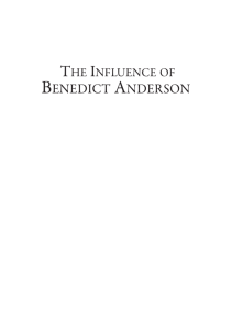 "The Influence of Benedict Anderson".