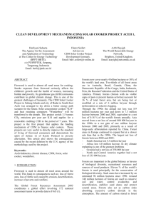 clean development mechanism (cdm) solar cooker project aceh 1