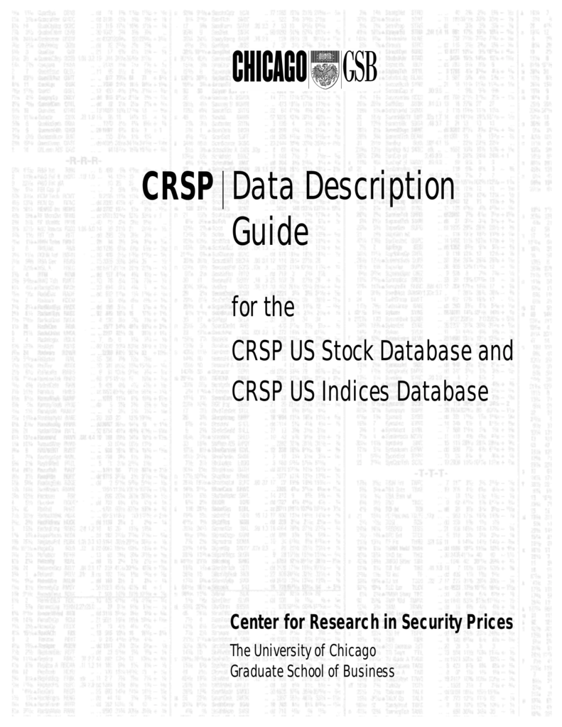 CRSP Data Description Guide