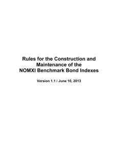 NOMXI Benchmark Bond Indexes Methodology