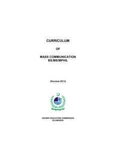 Mass Communication - Higher Education Commission