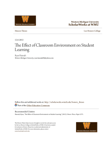 The Effect of Classroom Environment on Student Learning