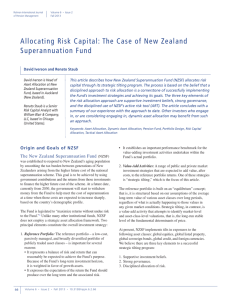 Allocating Risk Capital - New Zealand Super Fund