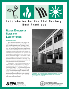 Water Efficiency Guide for Laboratories