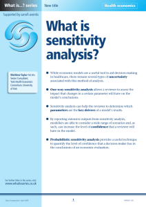 What is sensitivity analysis? - Medical Sciences Division, Oxford