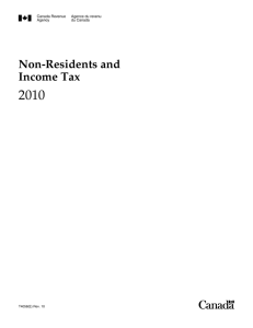 Non-Residents And Income Tax
