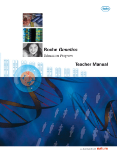Roche Genetics Education Program Teacher Manual