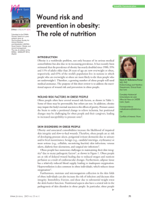 Wound risk and prevention in obesity: The role of nutrition