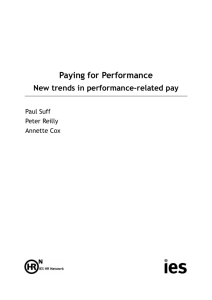 Paying for performance: new trends in performance