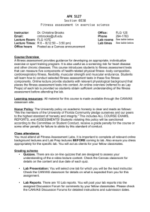 APK 5127 Section 0338 Fitness assessment in exercise science