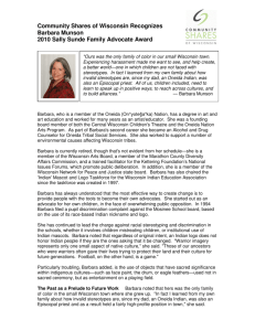 Community Shares of Wisconsin Recognizes Barbara Munson 2010