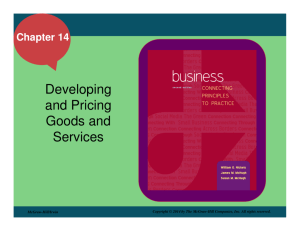 Developing and Pricing Goods and Services