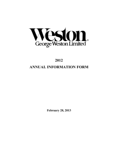 2012 annual information form