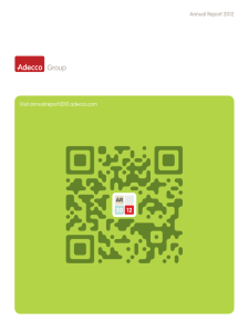 Adecco Group Annual Report 2012