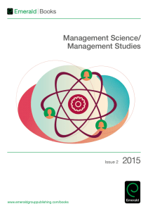 Management Science/ Management Studies