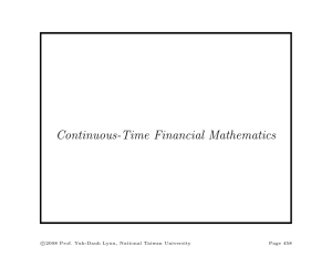 Continuous-Time Financial Mathematics
