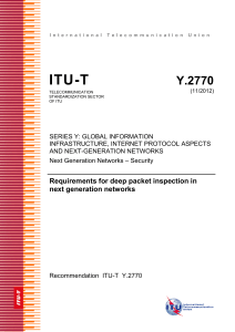 ITU-T Rec. Y.2770 (11/2012) Requirements for deep packet