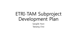ETRI-TAM Subproject Development Plan - ONOS