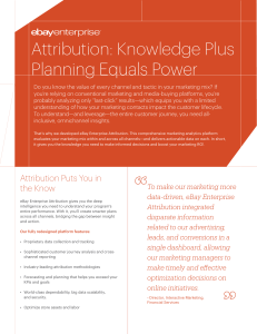 Attribution: Knowledge Plus Planning Equals Power