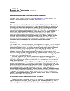 Regional Economic Growth and Income Distribution in California