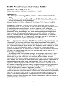 Lab Syllabus - University of San Diego Home Pages