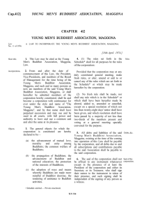Cap.412] YOUNG MEN'S BUDDHIST ASSOCIATION, MAGGONA