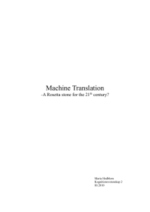 Machine Translation