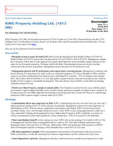 KWG Property Holding Ltd. (1813 HK)