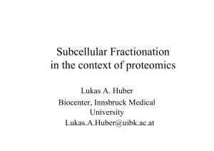 Subcellular Fractionation in the context of proteomics