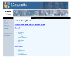 Academic Catalog - Concordia University