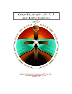 Concordia University 2014-2015 Adult Learner Handbook