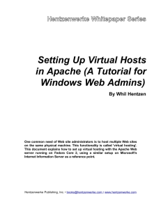 Setting up Virtual Hosts in Apache for Windows Web Admins