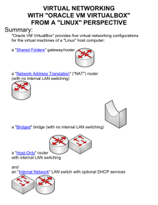 virtual networking with oracle vm virtualbox from a linux