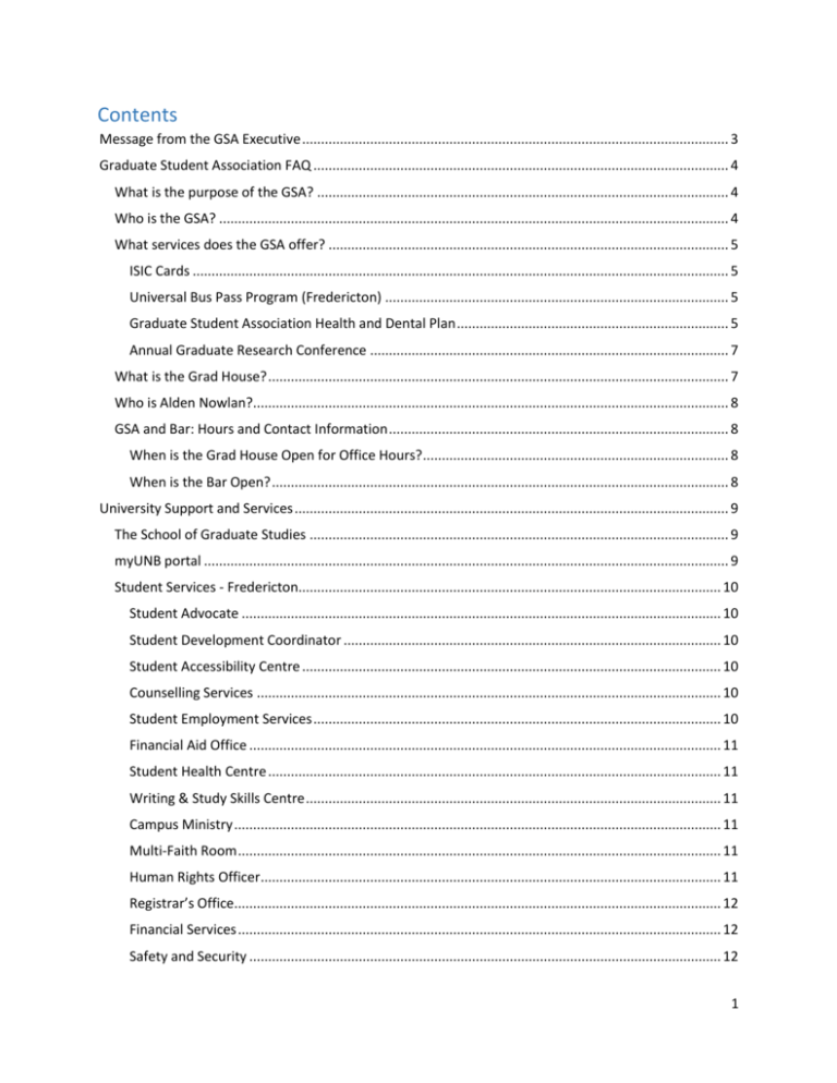 unisa assignment table of contents