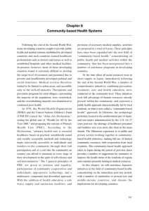 Chapter 8 Community-based Health Systems