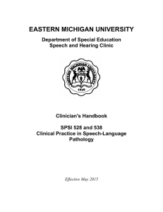 Clinician's Handbook SPSI 528 & SPSI 529