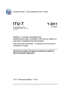 ITU-T Rec. Y.2011 (10/2004) General principles and general