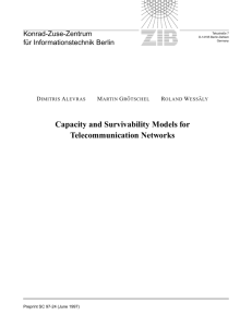 Capacity and Survivability Models for Telecommunication Networks