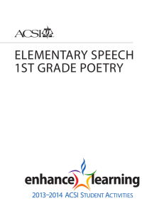 elementary speech 1st grade poetry