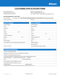 customer application form