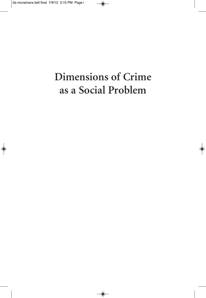 social dimensions of crime
