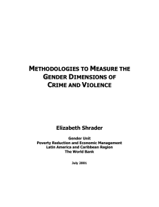 methodologies to measure the gender dimensions of crime and