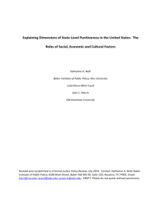 Explaining Dimensions of State-‐Level Punitiveness in the United