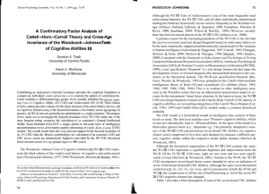 A Confirmatory Factor Analysis of Cattell-Horn